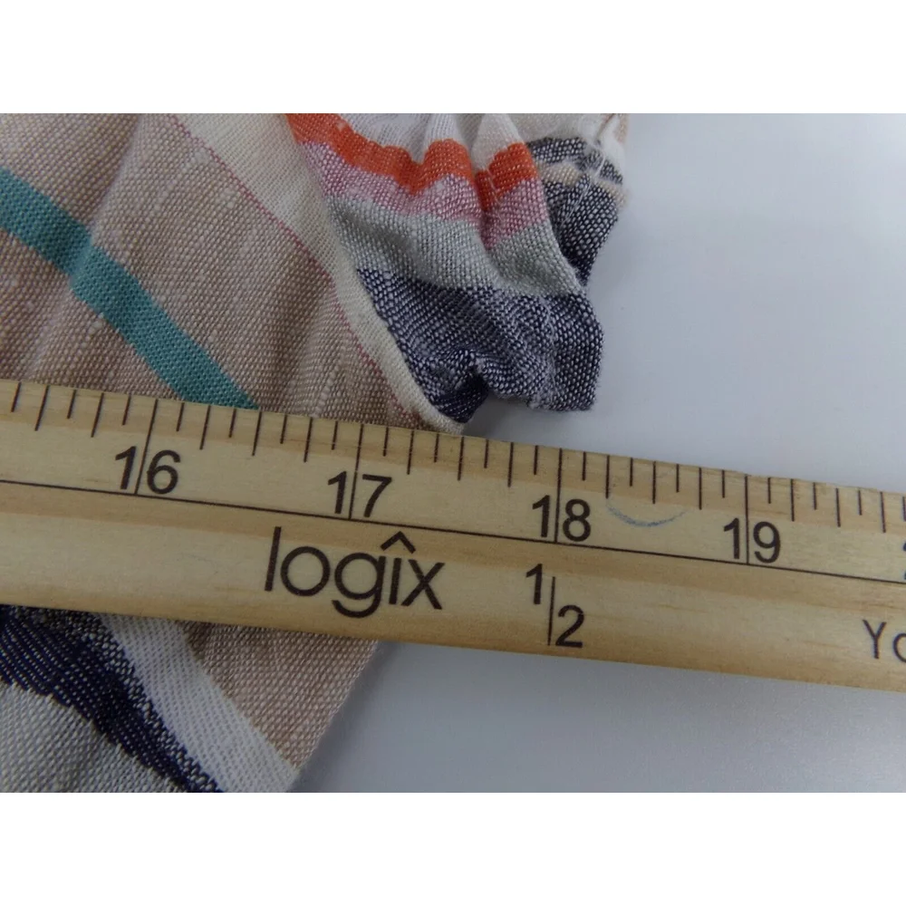 Blue Rain Womens stripe Wrap Sundress Sz SM V-Neck Cap Sleeve Summer Dress Boho - Picture 9 of 11